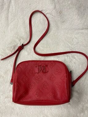 Juicy Couture Red Embossed Crossbody Bag